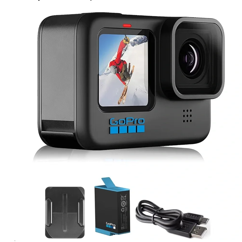 GoPro Camera with Black Chest Mount